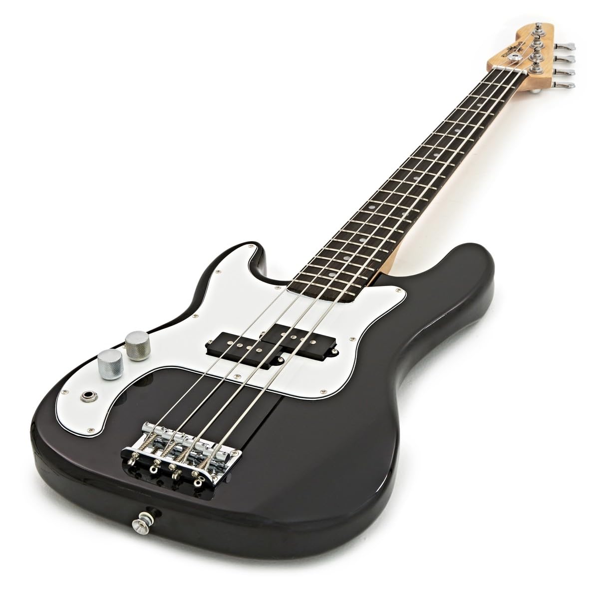 3/4 LA Left Handed Bass Guitar by Gear4music, Black : Amazon.co.uk